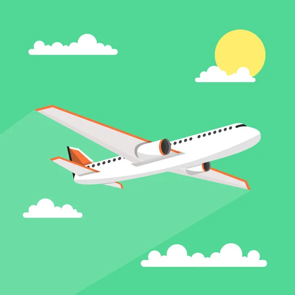 Avión Volador Ilustración Vectorial — Vector de stock