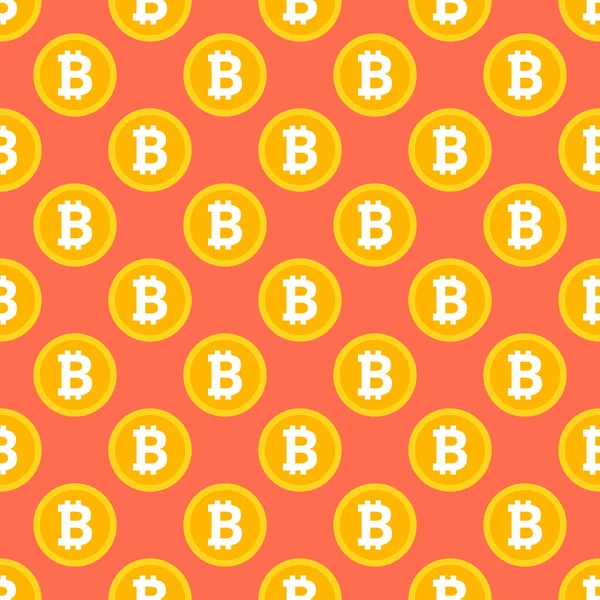 Bitcoin Desen Vektör Çizim — Stok Vektör