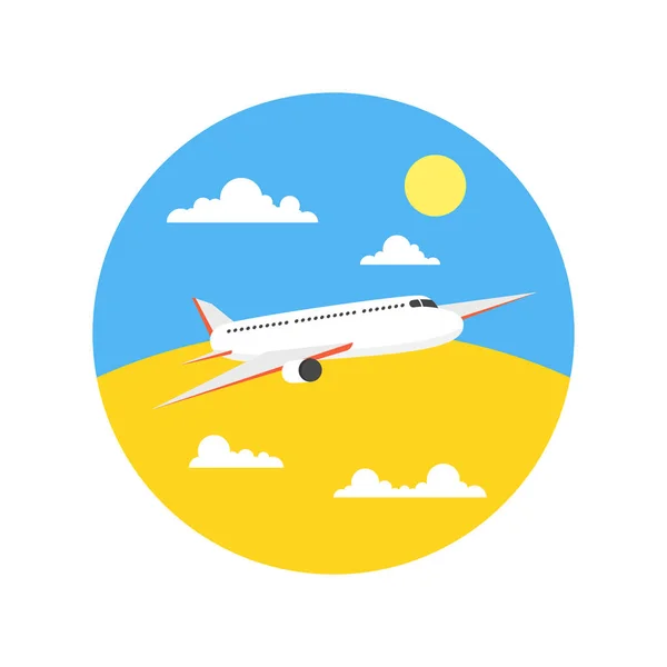 Avión Volador Ilustración Vectorial — Vector de stock