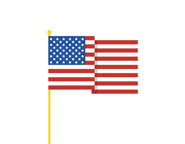 National United States America Usa Flagge Vektorillustration — Stockvektor