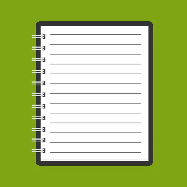 Cuaderno Plano Plantilla Diario Negocios Diseño Portada Cuaderno Artículos Papelería — Vector de stock