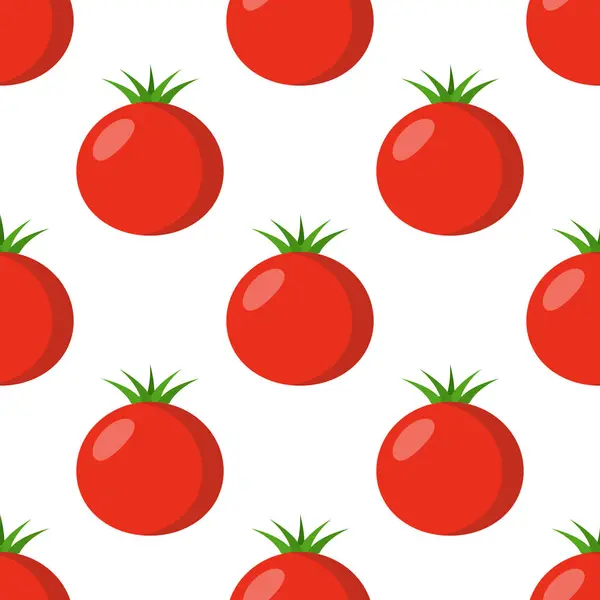 Nahtloses Muster Tomatenhintergrund Vektorillustration — Stockvektor