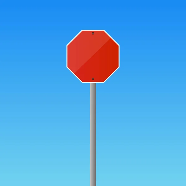 Ilustracja Wektorowa Czerwony Droga Stop Znak — Wektor stockowy