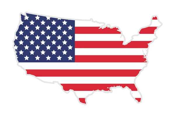 National United State America Usa Flagga Vektorillustration — Stock vektor