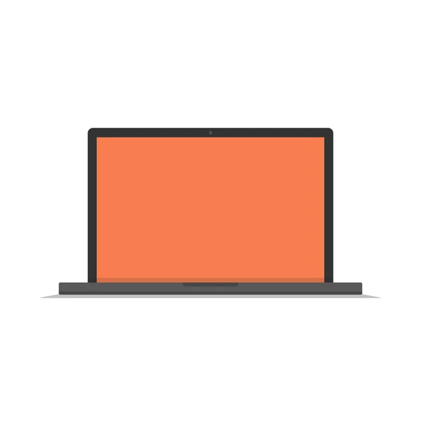 Laptop Computer Bildschirm Vektor Illustration — Stockvektor