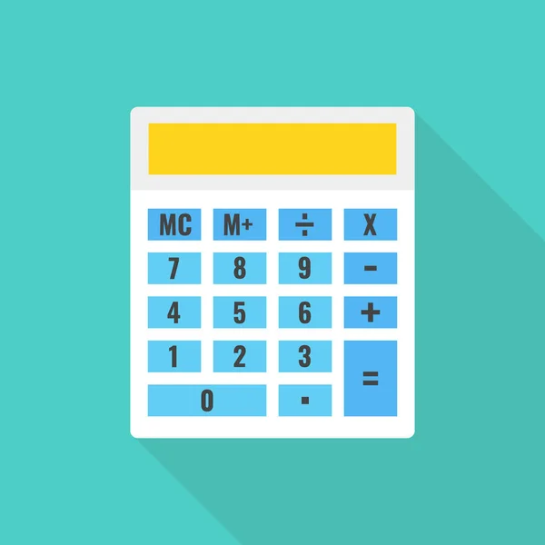 Ikona Kalkulator Ilustracja Wektorowa Elektroniczny Kalkulator — Wektor stockowy