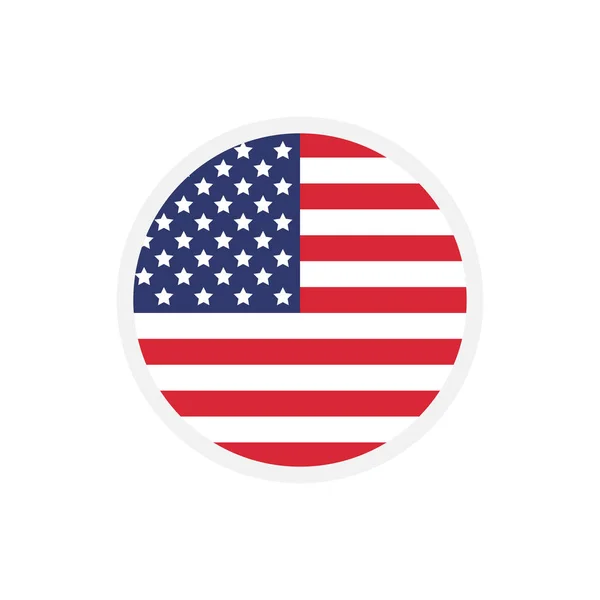 National United States America Usa Flagge Vektorillustration — Stockvektor