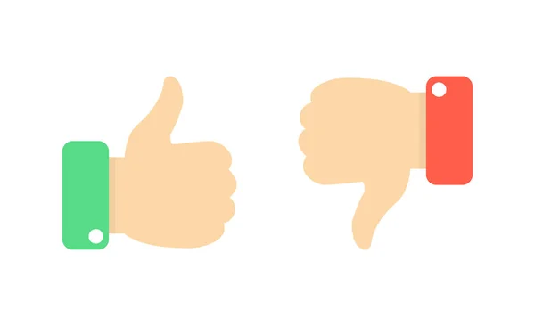 Dislike Icons Set Thumbs Thumbs Vector Illustration — Stock Vector