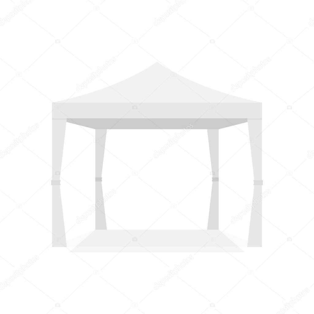 Tent for camping in the nature and for outdoor celebrations. Vector illustration. 