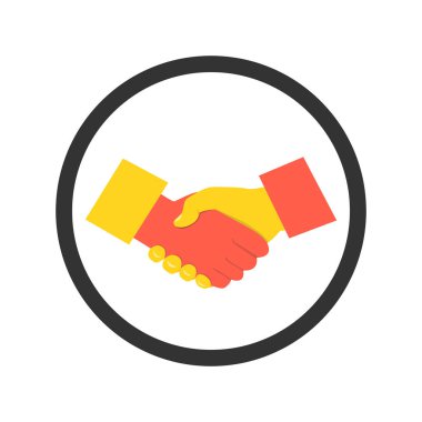 el sıkışma vektör illüstrasyon. ortaklık kavramı