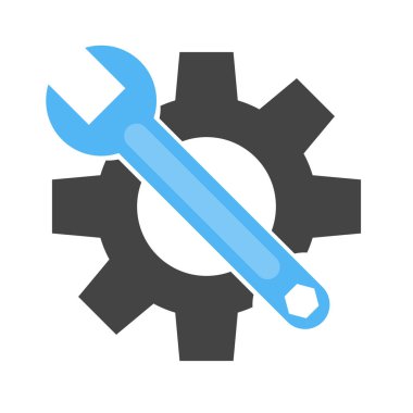 Servis aracı ve cog vektör çizimi