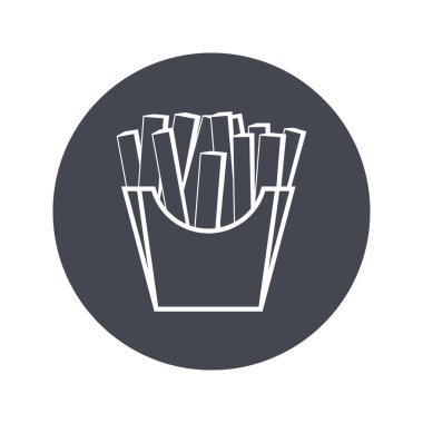 Patates kızartmasının vektör çizimi 