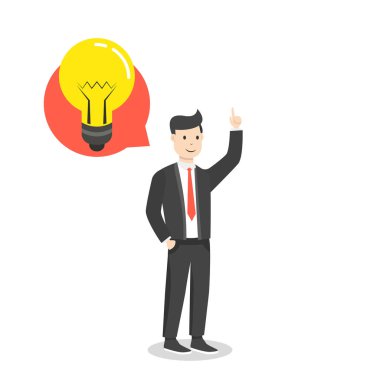 iş işadamı ile fikir kavramı vektör Illustration