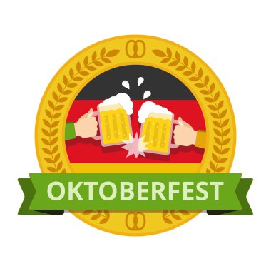 bira oktoberfest simgesi vektör illüstrasyon