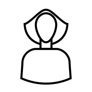 basit kadın avatar vektör Illustration