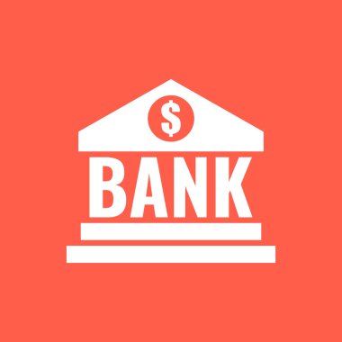 Banka simgesinin vektör illüstrasyonu