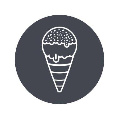 basit dondurma simgesi vektör illüstrasyon