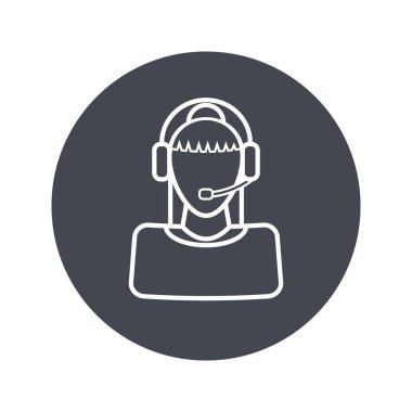 Kadın destek alt vektör çizim