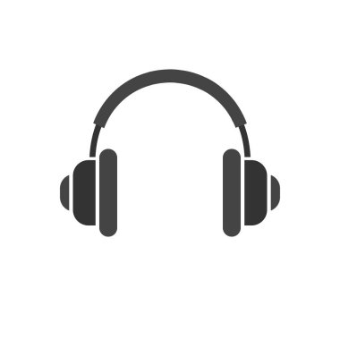 Düz stil kulaklık. Vektör çizim. 