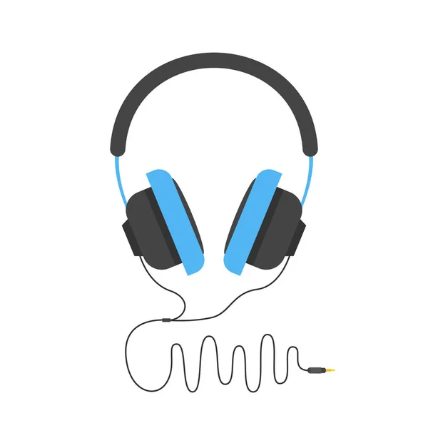 Kopfhörer Flachen Stil Vektorillustration — Stockvektor