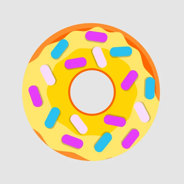 Απεικόνιση Φορέα Του Κίτρινου Ντόνατ — Διανυσματικό Αρχείο