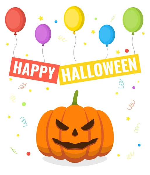 Illustration Vectorielle Affiche Halloween Heureux — Image vectorielle