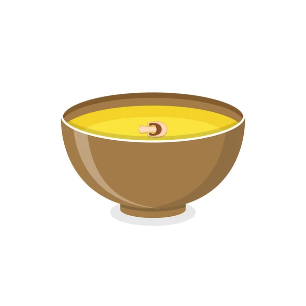 Illustration Vectorielle Soupe Crème Champignons — Image vectorielle