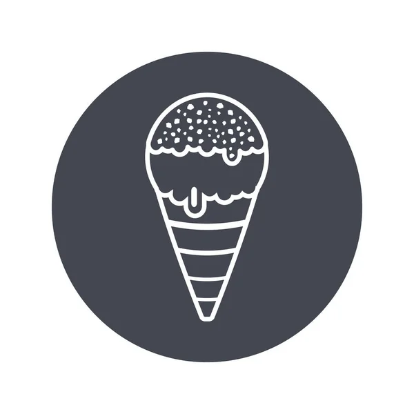 Векторная Иллюстрация Простой Иконки Мороженого — стоковый вектор