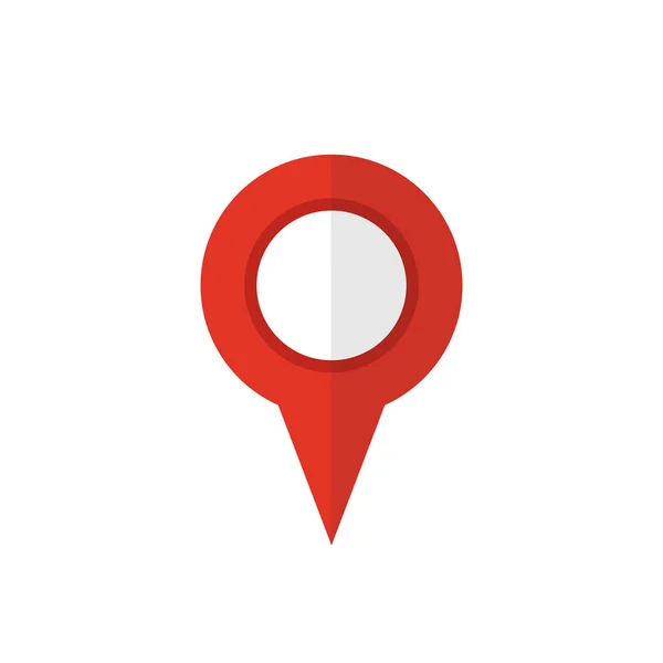 Icono Puntero Mapa Rojo Símbolo Ubicación Gps Estilo Diseño Plano — Archivo Imágenes Vectoriales