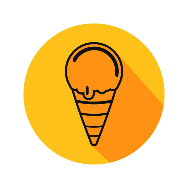 Vector Illustratie Van Eenvoudige Ice Cream Pictogram — Stockvector