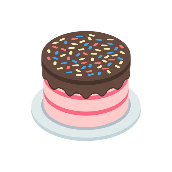 Vectorillustratie Voor Cake Van Kindverjaardag — Stockvector