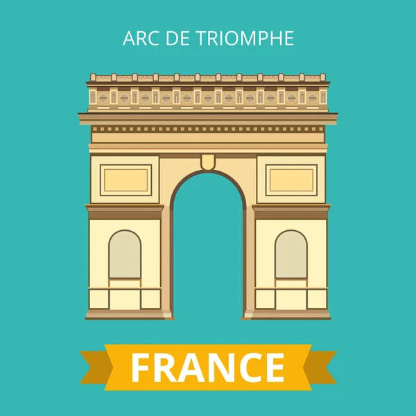 Vektor Illusztrációja Arc Triomphe Több Mint Réce Háttér — Stock Vector