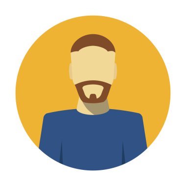 erkek avatar simge vektör çizim
