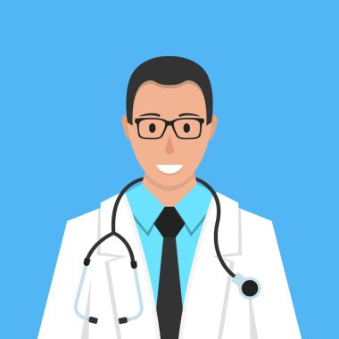 erkek doktor vektör çizim 
