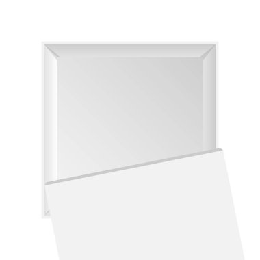 boş beyaz kutu üst görünümü vektör illüstrasyon