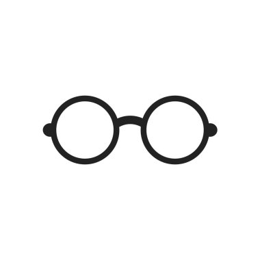 Vektör gözlük. Düz simge. 