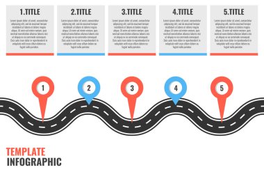 vector illustration of road infographic template clipart