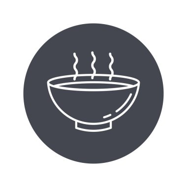 bir kapta çorba vektör illüstrasyon