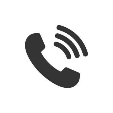 basit telefon zil simgesivektör illüstrasyon