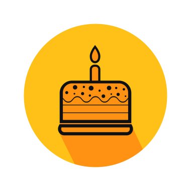 doğum günü pastası vektör çizim