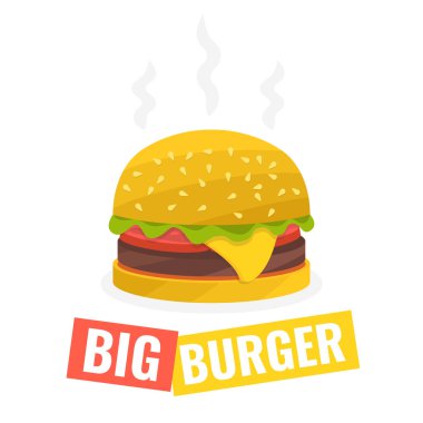 büyük burger simgesi vektör illüstrasyon
