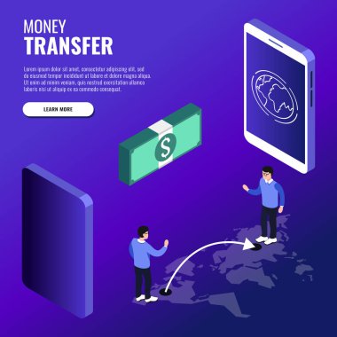 para transferi kavramının vektör illüstrasyon
