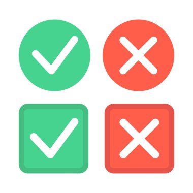 Onay işareti simgeleri vektör Illustration set