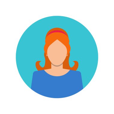 Kadın avatarın vektör illüstrasyonu