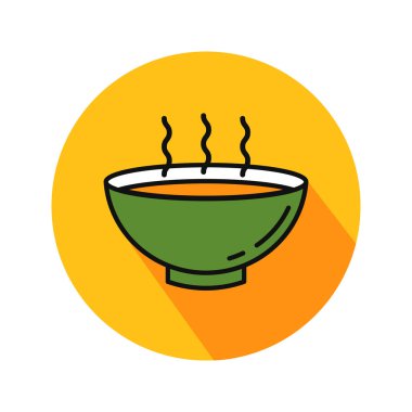 bir kapta çorba vektör illüstrasyon