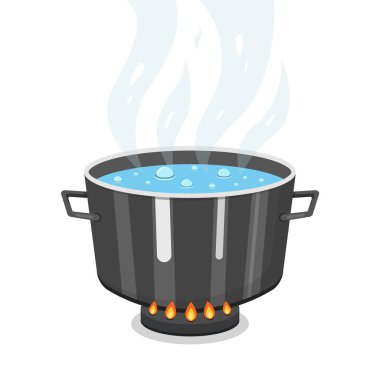 tava kaynar su vektör Illustration