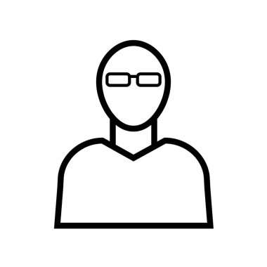 Basit Kullanıcı avatar vektör Illustration