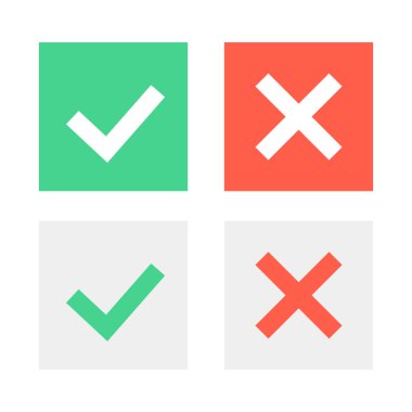 Onay işareti simgeleri vektör Illustration set