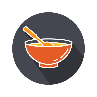 bir kapta çorba vektör illüstrasyon