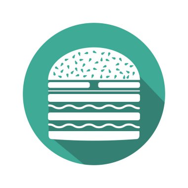 Hamburger simgesinin vektör illüstrasyonu